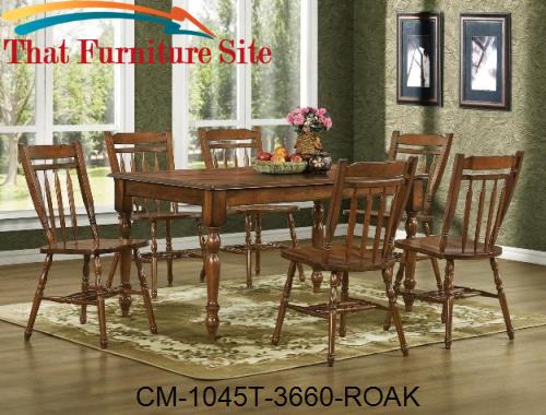 Woodward Rustic Oak Dining Table by Crown Mark  | Austin