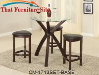 Katia 4-Pk Table Base + 3 Stools by Crown Mark 