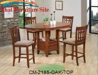 Empire Counter Table Oak Finish by Crown Mark 