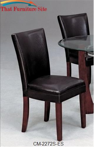 Mitchell Bicast Chair Cherry Legs by Crown Mark  | Austin