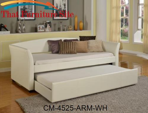 Tranquil Daybed Arm White by Crown Mark  | Austin