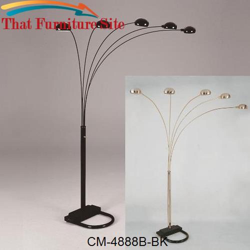 Peacock Shade Floor Lamp Bk 82&quot;H by Crown Mark  | Austin
