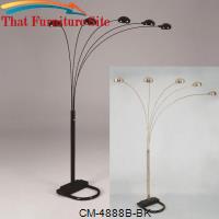 Peacock Shade Floor Lamp Bk 82&quot;H by Crown Mark 