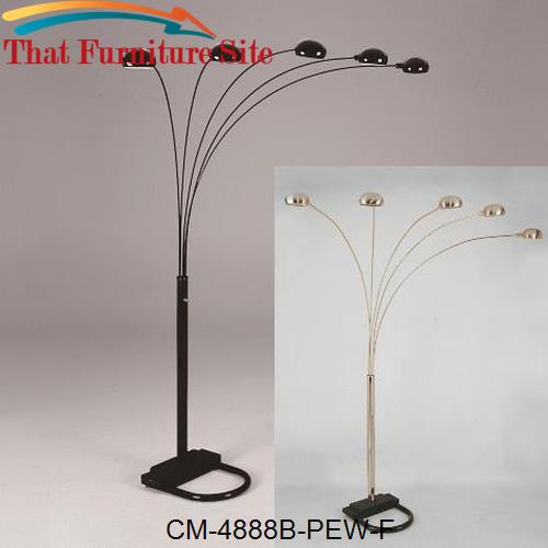 Pewter Shade Floor Lamp 82&quot;H by Crown Mark  | Austin