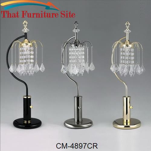 Rain Drop Table Lamp 27&quot;H Chrome by Crown Mark  | Austin