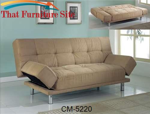Mode Adjustable Taupe Sofa by Crown Mark  | Austin