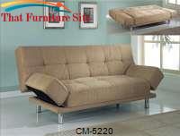 Mode Adjustable Taupe Sofa by Crown Mark 
