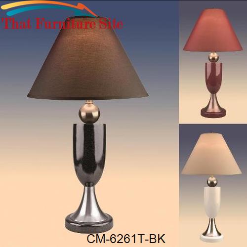 Henna Table Lamp 31&quot;H Black by Crown Mark  | Austin