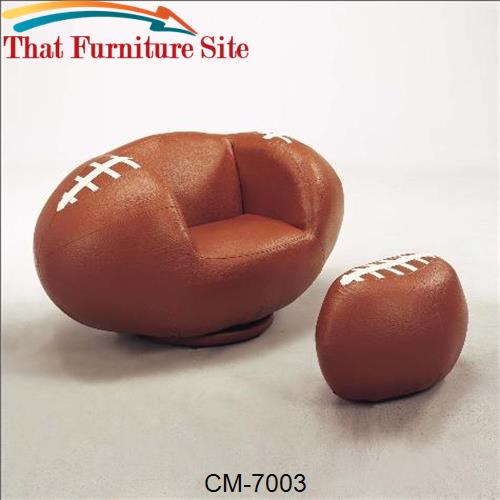 Foot Ball  Chair &amp; Ottoman by Crown Mark  | Austin