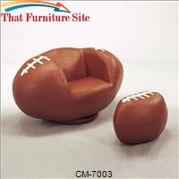 Foot Ball  Chair &amp; Ottoman by Crown Mark 