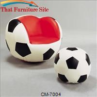 Soccer Chair and Ottoman by Crown Mark 