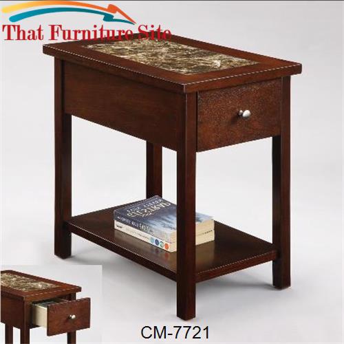 Ferrara  ChairSide  Table by Crown Mark  | Austin