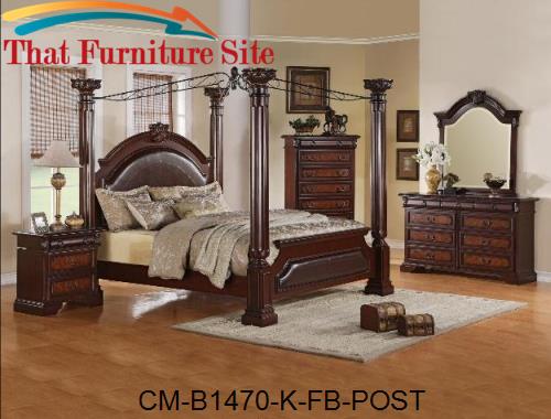 Neo Renaissance King Footboard Post by Crown Mark  | Austin