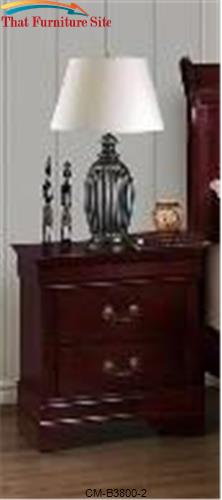 Louis Philip Cherry Night Stand by Crown Mark  | Austin