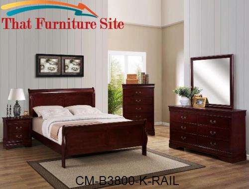 Rail For B3800-K Bed K/D Cherry by Crown Mark  | Austin