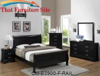 Rail For B3900-F Bed K/D Black by Crown Mark 