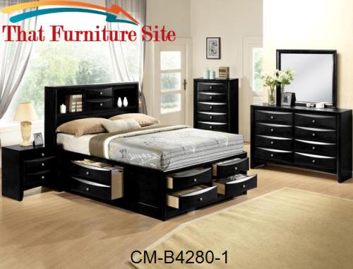 Black Emily Dresser 8 Drawers by Crown Mark  | Austin