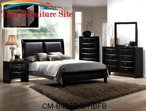 Black Emily Queen Headboard/Footboa by Crown Mark  | Austin