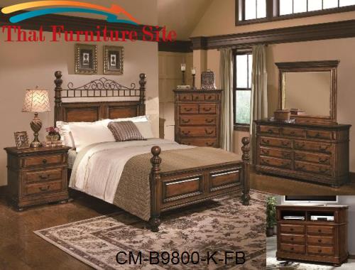 Highland King Footboard W/Slat+Legs by Crown Mark  | Austin