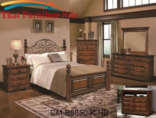 Highland Scroll King Headboard by Crown Mark  | Austin