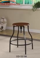 Dining Chairs and Bar Stools Adjustable Bar Stool with Durable Metal Frame &amp; Black Legs by Coaster Furniture 