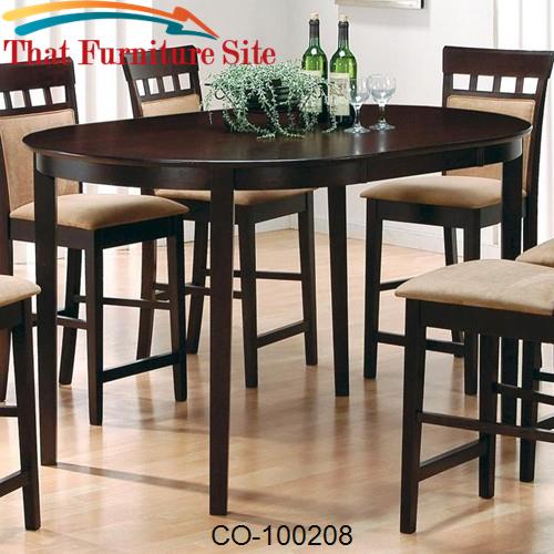 Mix &amp; Match Oval Counter Height Dining Table by Coaster Furniture  | A