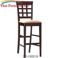 Mix &amp; Match 30&quot; Wheat Back Bar Stool with Fabric Seat by Coaster Furniture 