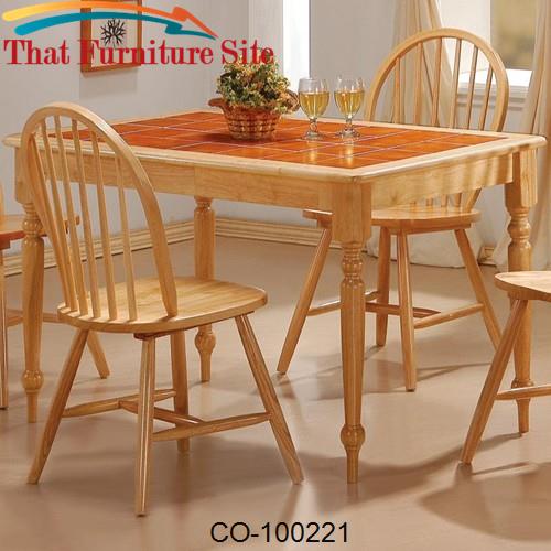 Damen RectangleTile Top Dining Leg Table by Coaster Furniture  | Austi