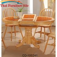 Damen Oval Tile Top Pedestal Table with Leaf by Coaster Furniture 