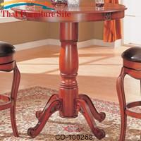 Harrison Bar Table with Traditional Pedestal Base by Coaster Furniture 