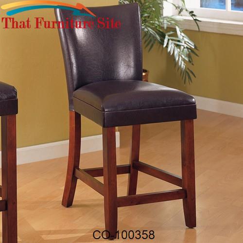 Telegraph 24&quot; Faux Leather Bar Stool by Coaster Furniture  | Austin