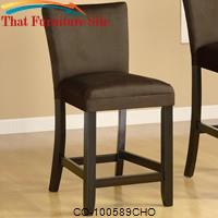 Bloomfield 24&quot; Microfiber Bar Stool by Coaster Furniture 