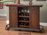 100670 Traditional Bar Unit with Marble Top by Coaster Furniture 