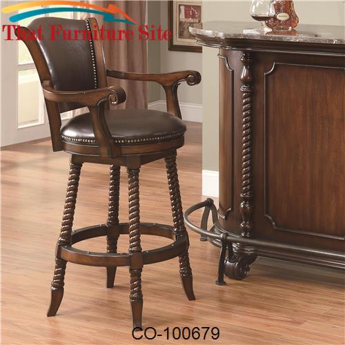 100670 Traditional 29&quot;H Bar Stool by Coaster Furniture  | Austin