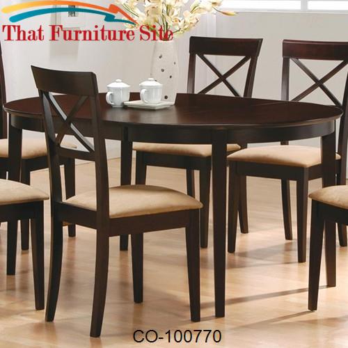 Mix &amp; Match Oval Dining Leg Table by Coaster Furniture  | Austin