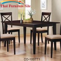 Mix &amp; Match Rectangle Leg Dining Table by Coaster Furniture 