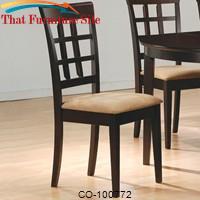 Mix &amp; Match Wheat Back Side Chair with Fabric Seat by Coaster Furniture 