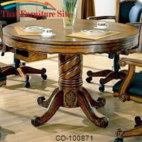 Turk 3-in-1 Round Pedestal Game Table by Coaster Furniture 