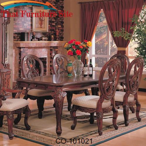 Nottingham Rectangular Dining Table with Cabriole Legs by Coaster Furn