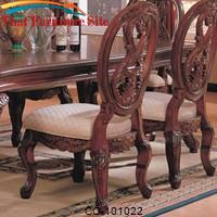 Nottingham Carved Side Chair with Cabriole Legs by Coaster Furniture 