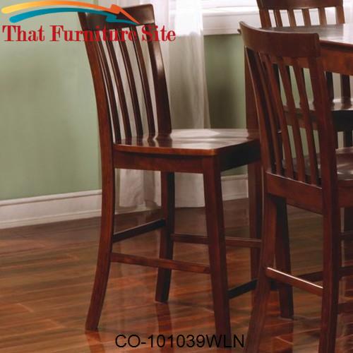 Pines Counter Height Slat Back Chair by Coaster Furniture  | Austin