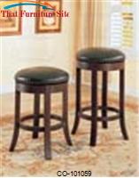 Dining Chairs and Bar Stools 24&quot; Swivel Bar Stool with Upholstered Seat by Coaster Furniture 