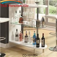 Bar Units and Bar Tables Contemporary White Bar Table by Coaster Furniture 