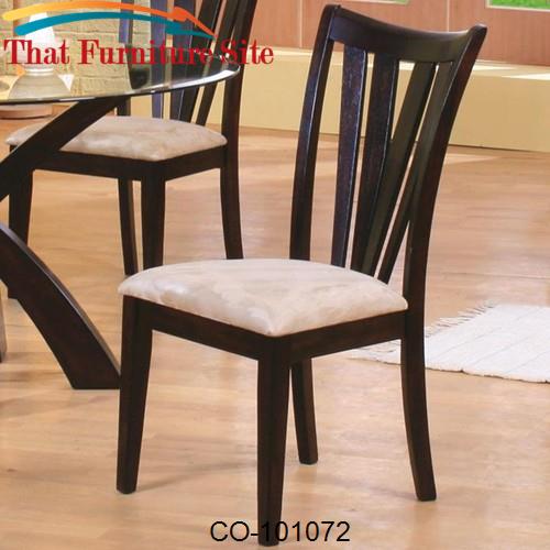 Shoemaker Contemporary Vertical Slat Side Chair with Fabric Seat by Co