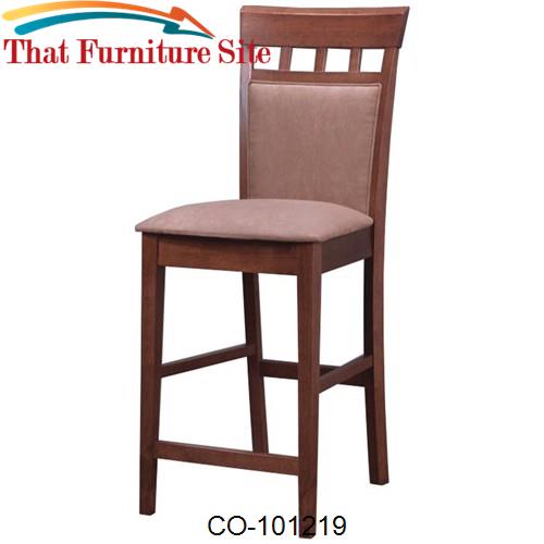 Mix &amp; Match 24&quot; Upholstered Panel Back Bar Stool with Fabric Seat by C