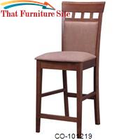 Mix &amp; Match 24&quot; Upholstered Panel Back Bar Stool with Fabric Seat by Coaster Furniture 