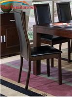 Morningside Contemporary Dining Side Chair with Faux Leather Seat and Back by Coaster Furniture 