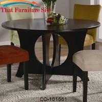 Castana Round Dining Table with Crossing Pedestal Base by Coaster Furniture 