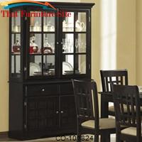 Baldwin Buffet &amp; Hutch with 2 Glass Doors by Coaster Furniture 
