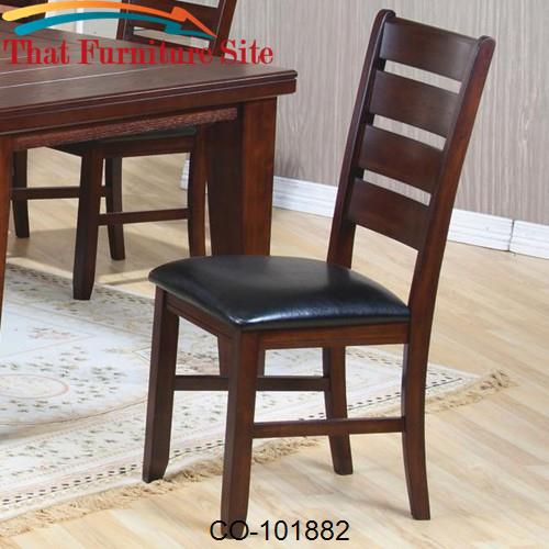 Imperial Ladder Back Side Chair with Upholstered Seat by Coaster Furni